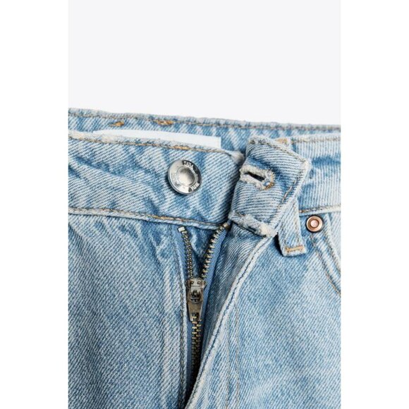 ZARA Z1975 CONTRAST MID-WAIST WIDE-LEG JEANS - Picture 9 of 9